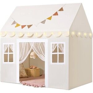 Tiny Land Play Tent with Padded Mat & LED Lights: Indoor Play Tent for Kids
